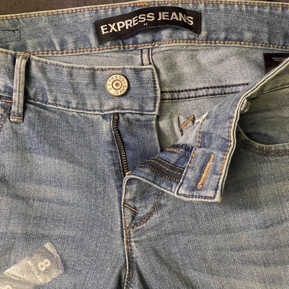 Express Stella Low Rise Legging Style Light Wash Jeans Womens Size 8 Regular - Picture 4 of 11